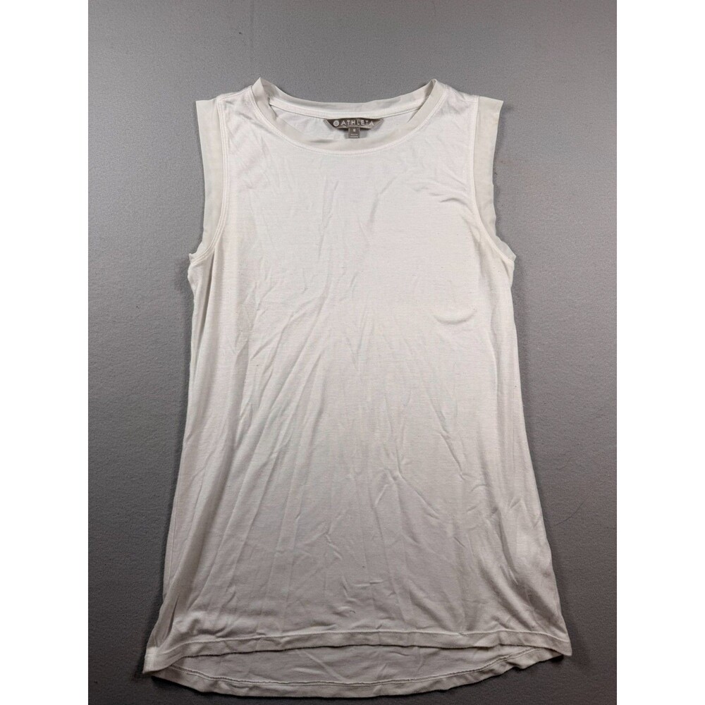small white athleta tank top flutter tank top sleeveless